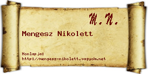 Mengesz Nikolett névjegykártya